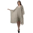 thumbnail image 3 of Moomaya Georgette Short Caftan Midi Dress Beach Swimwear Cover up Womens Kaftan, 3 of 6