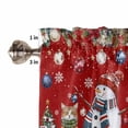 thumbnail image 5 of Christmas Snowman Kitchen Curtains and Valances Set, Squirrel Cat Xmas Tree Ball Red Winter Rod Pocket Window Valance Window Curtain Panels for Living Room Bedroom Laundry, 27.5x36in, 3 Pieces, 5 of 7