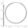 thumbnail image 4 of SS RH-plated Diamond-cut 1.25mm Endless Hoop Earrings, 4 of 4