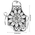 thumbnail image 2 of Sikiie Mandala Floral Line Art Aprons for Kitchen Cooking Aprons, Chef Apron for Men Women Chef, 2 of 7