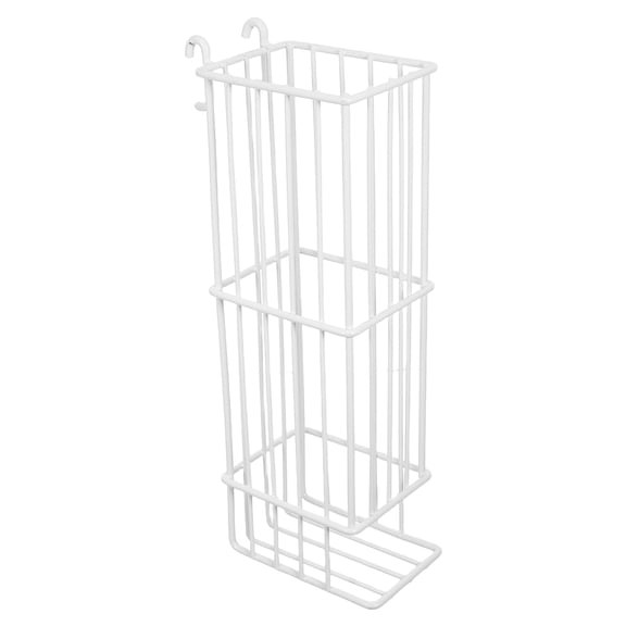 PAMINGONO White Metal Wall-Mounted Tissue Holder and Napkin Organizer for Kitchen and Bathroom Storage and Organization