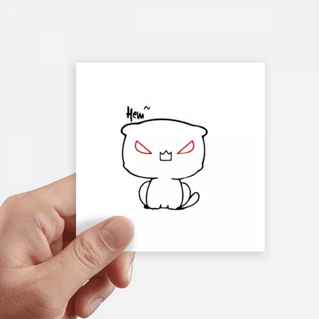Angry Expression Stickers Sticker Square Waterproof Stickers Wallpaper Car Decal