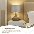thumbnail image 6 of Uxcell 7.9 Inch Lamp Shade Ring, 2 Set Lamp Shade Frame with E27 to E26 or E14 Adapter Lampshade Frame Wire with Conversion Ring, 6 of 7