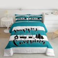 thumbnail image 2 of Homewish Happy Camping Car 3 Pieces Queen Comforter Set for Kids Children Teens,Retro Vintage Ultra Soft Bedding Sets,Lodge Cabin Bedding Comforter Set Breathable,Super Cozy Room Decor, 2 of 8