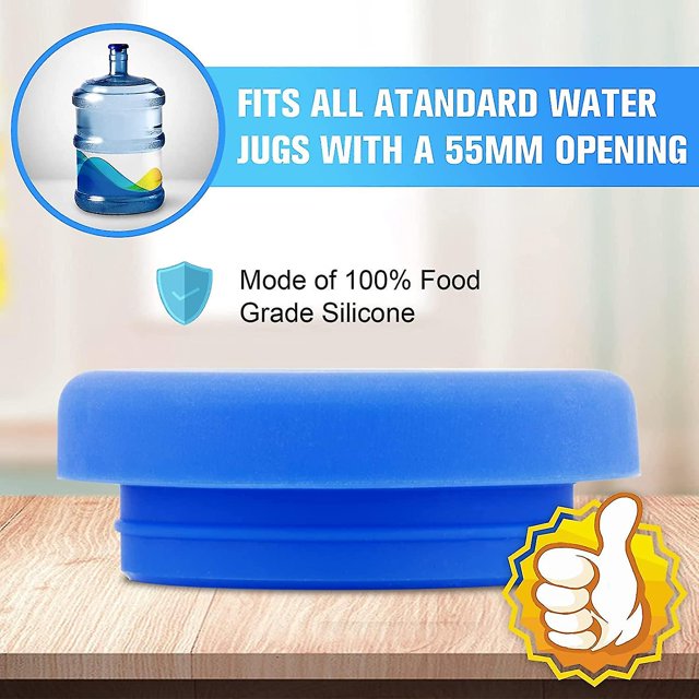 5 uds tapa de repuesto de silicona reutilizable resistente a derrames para tapa de jarra de agua de 5 galones LingWen 8390606479228