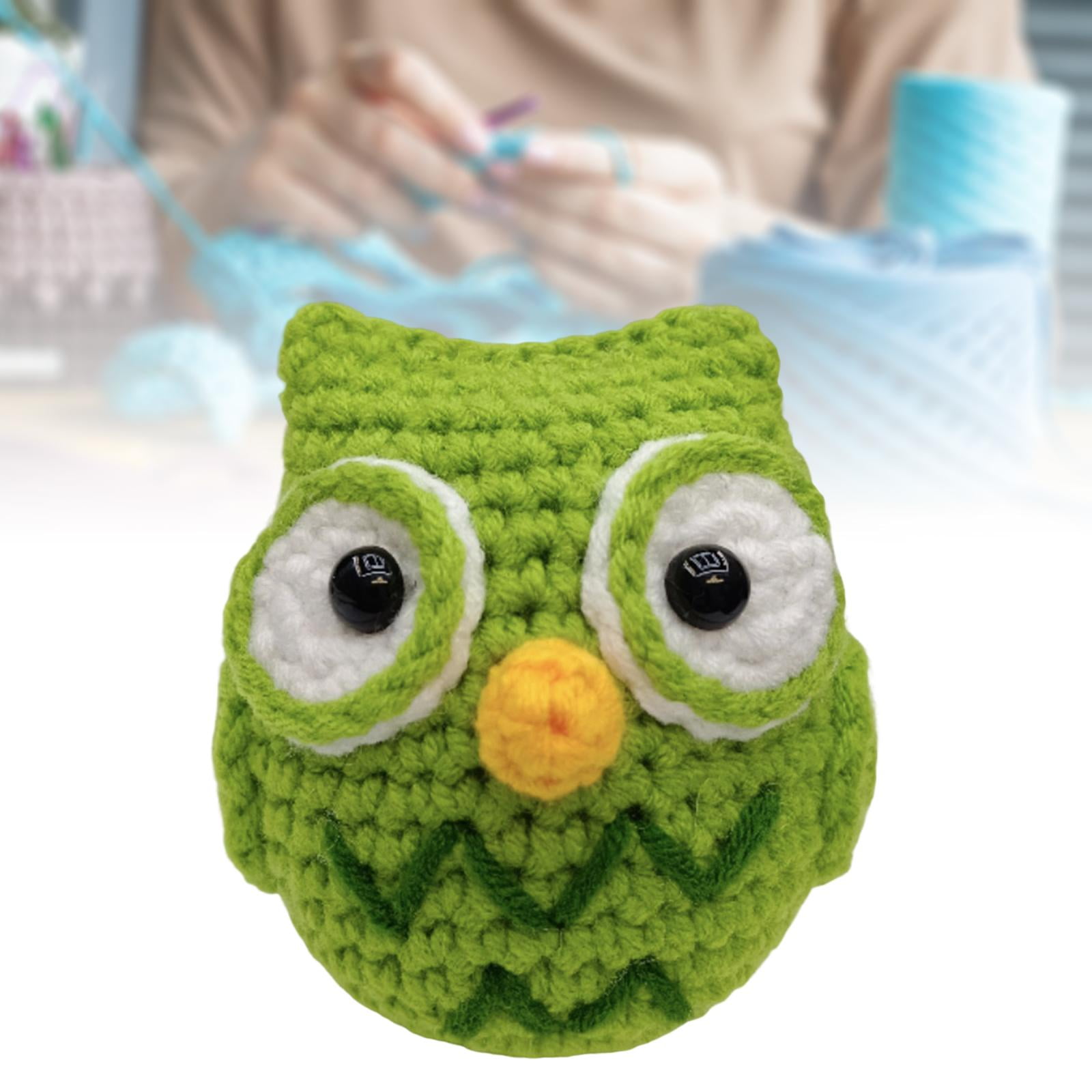 Beginner Crochet Kit for Kids Owl Hedgehog Squirrel Cotton Crochet