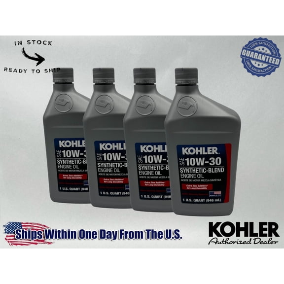 Kohler Genuine OEM SAE 10W-30 Synthetic-Blend Engine Oil 25 357 65-S-4PACK