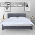 thumbnail image 5 of Full Bed Frame with Headboard | Upholstered Platform Bed Frame , Sturdy Wooden Slats & Metal Frame, 5 of 6