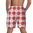 thumbnail image 4 of Goofa Plaid Heart Printed Men's Swim Trunks Board Shorts Quick Dry Mens Swimming Trunks with Compression Liner,Breathable Fit Hawaii Beach Shorts-Large, 4 of 9
