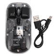 thumbnail image 2 of Gaming Mouse Dual Mode, Transparent RGB Lighting Mouse with 2.4G BT5.0, 3 Speed Sensor, 3000FPS, 400mAh for Home Office, 2 of 7