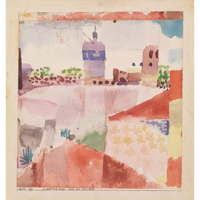 Paul Klee 12x13 Black Modern Framed Museum Art Print Titled
