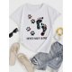 thumbnail image 2 of Playera Deportiva Manga Corta Mujer Dry-FitWomen'S Casual Crew Neck T-Shirt, Polyester Knit Fabric, Regular Length, with Dog Paw & Footprint Print, for All SeasonsFather's Day, Mother's Day, New Yea, 2 of 8