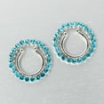 thumbnail image 4 of Body Candy Stainless Steel Fake Nipple Ring Blue Accent Circle Clip On Nipple Shield Nonpierced Nipple Jewelry, 4 of 8