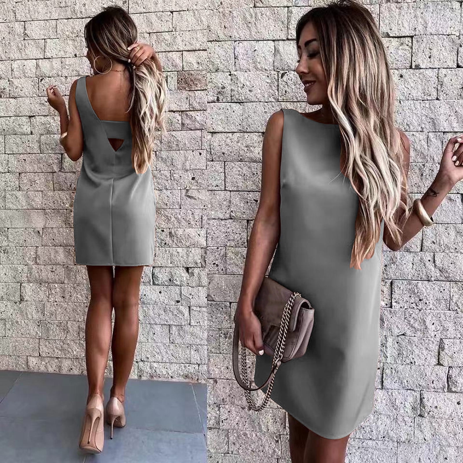 Sleeveless Vest Semi Formal Party Dress 