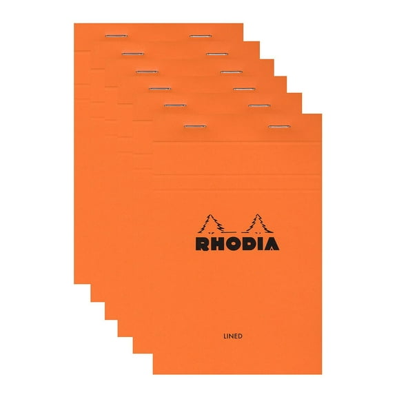 Classic French Paper Pads ruled, 3 1/2 in. x 5 in., orange (pack of 6)