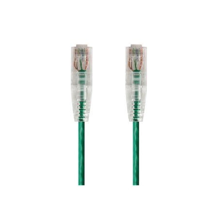UPC: 0889028029008 | Monoprice SlimRun Cat6 28AWG UTP Ethernet Network Cable 10ft Green 14820