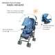 thumbnail image 4 of Carriola Reclinable, Plegable D’Bebé Aerostar - Azul, 4 of 6