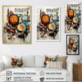 thumbnail image 4 of Designart "Fusion of the Future III" Abstract Collages Floater Framed Wall Art Living Room, 4 of 7