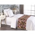 thumbnail image 2 of Floral Bed Runner, Buds and Flowers Flourishing Blossoms Spring Season Nature Scene, Decorative Accent Bedding Scarf for Hotels Homes & Guest Rooms, Twin, Pale Orange Mauve and Green, by Ambesonne, 2 of 3