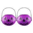 thumbnail image 1 of Weiweiguan 2pcs Portable Pumpkin Buckets Halloween Decorations Pumpkin Shape Containers, 1 of 6