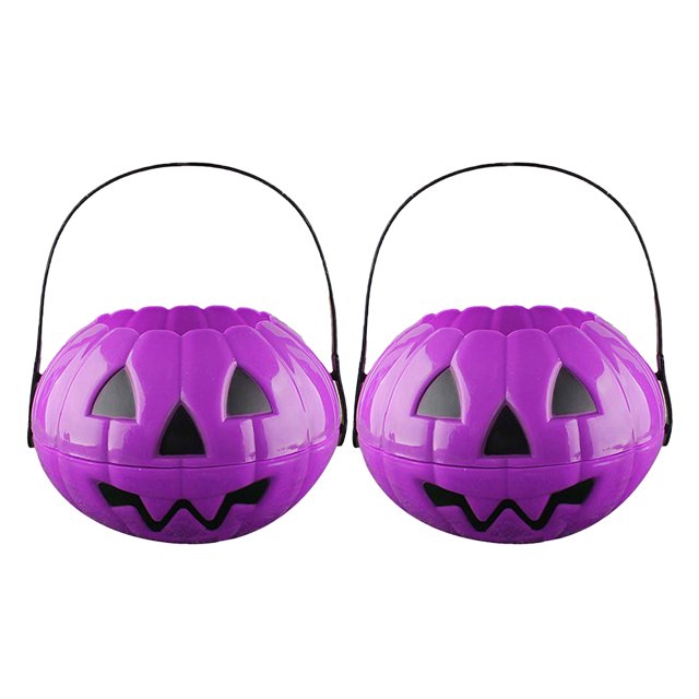 Weiweiguan 2pcs Portable Pumpkin Buckets Halloween Decorations Pumpkin Shape Containers