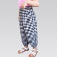 thumbnail image 5 of EnJoCho Toddler Baby Boy Girl Gingha𝗆 Bubble Pants Kids Casual Plaid Elastic Waist Long Blomers Trousers Soft Cotton Loung𝖾wear Playtime Outfits, 5 of 5