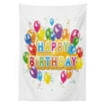 thumbnail image 3 of Ambesonne Festival Tablecloth Rectangular Table Cover, Vivid Birthday Balloon, 52"x70", Multicolor, 3 of 4