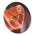 thumbnail image 3 of Designart 'Antelope Canyon Inside View Landscape' Modern Wood Wall Clock, 3 of 5