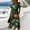 Green, variant on Womens Halloween Dress Witch Hat Short Sleeve Skeleton Funny Wedding Guest Dress Pumpkin V Neck Cute Wrap Dresses L