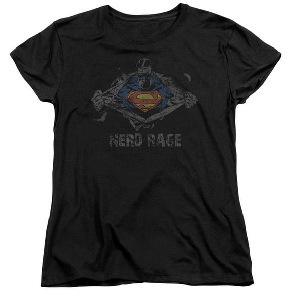 Superman - Nerd Rage - Women's Short Sleeve Shirt - Medium