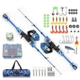 thumbnail image 1 of Children Fishing Rod and Reel Combo Full Kit 1.5m Telescopic Casting Rod Pole with Spincast Reel and Hooks Lures Swivels Carry Bag, 1 of 5