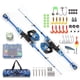thumbnail image 1 of Children Fishing Rod and Reel Combo Full Kit 1.5m Telescopic Casting Rod Pole with Spincast Reel and Hooks Lures Swivels Carry Bag, 1 of 5