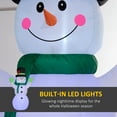 thumbnail image 5 of Home Decor Accessories Outsunny 10FT Christmas Inflatables Cheerful Snowman in Black Hat, Green Scarf and Gloves, Blow-Up Outdoor Christmas Decorations with LED Yard Display for Lawn Garden Party,Hou, 5 of 9