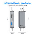 thumbnail image 2 of Adaptador lector  Bloosom de tarjetas de memoria USB-C USB SD Tf de color gris claro, 2 of 4