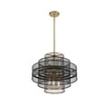 thumbnail image 4 of Kelvin 6-Light Pendant in Matte Black with Warm Brass, 4 of 5