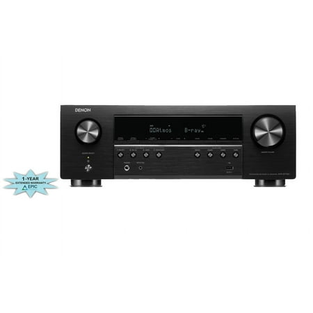 Denon AVR-S770H 7.2ch 8K Smart AV Receiver with Voice Control and DTS:X with an Additional 1 Year Coverage by Epic Protect (2023)