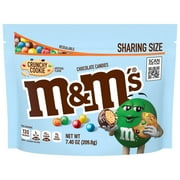 M&M,S Crunchy Cookie Milk Chocolate Candy, Sharing Size, 7.4 Oz Resealable Bag