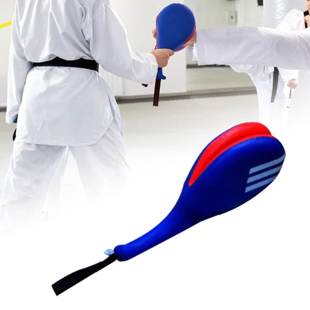 Almohadilla de boxeo Cola Taedo Kick Pad Kick Target pie duradero objetivo de mano Azul