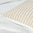 thumbnail image 5 of Chezmoi Collection 4-Piece Cotton Clip Jacquard Comforter Set King, Boho Chic Textured Tufted Basketweave Striped Bedding with Textured Woven Pillow Cushion, White, 5 of 9