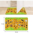 thumbnail image 3 of Hello Floral Decor Door Mat - Farmhouse Welcome Mats Outdoor Colorful Flowers Doormat Non Slip Rubber Floral Decorative Front Door Mats Indoor Rug 17" x 30"\u2026, 3 of 6