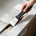 thumbnail image 2 of Metal Spatula Cleaning Scrapers for Ovens Stoves Induction Freezer Stainless Scraper Corner Seam Tools with Plastic Handle Kitchen,Black,5.12*1.26 inch, 2 of 9