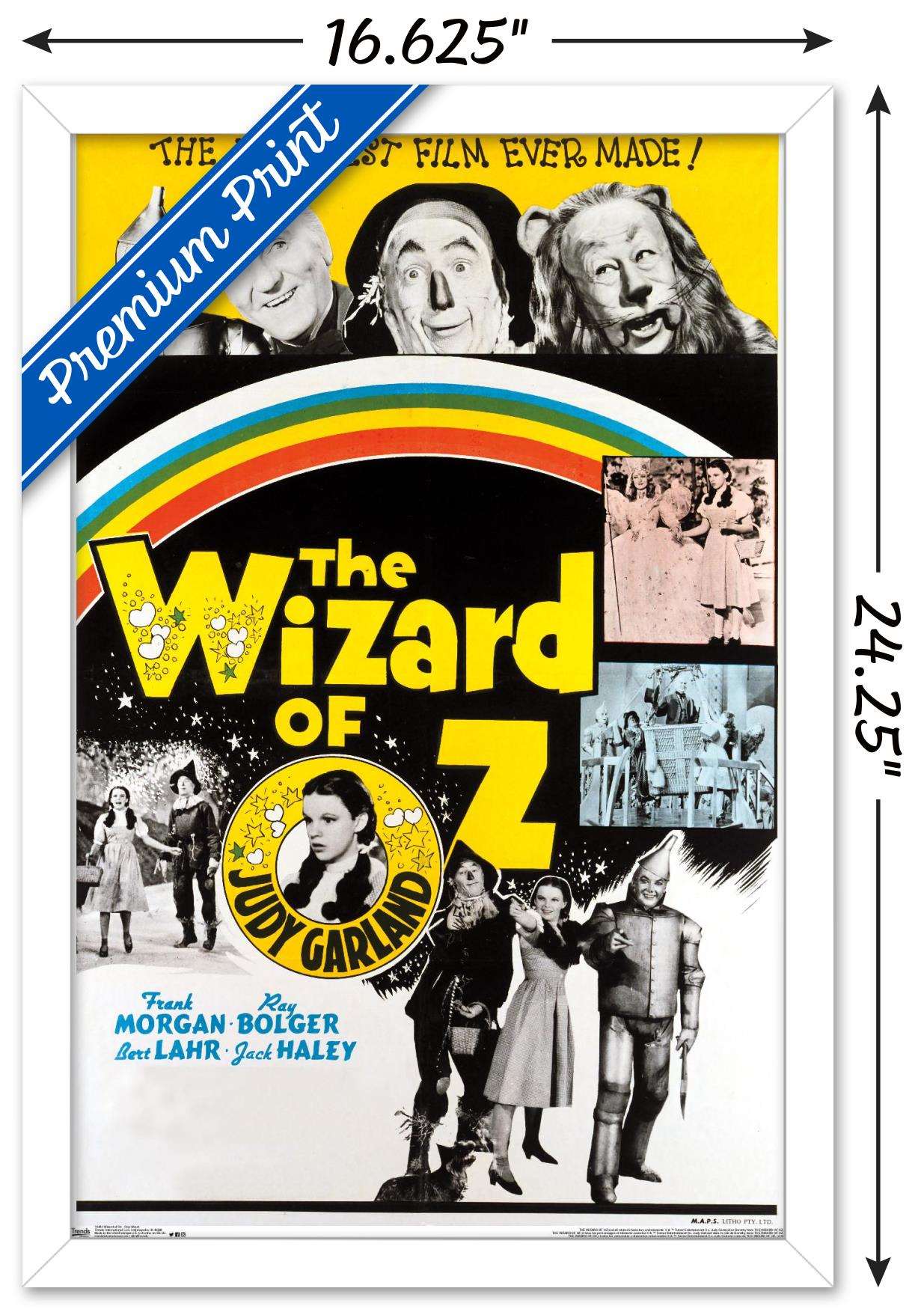 The Wizard Of Oz - One Sheet Wall Poster, 14.725" x 22.375", Framed