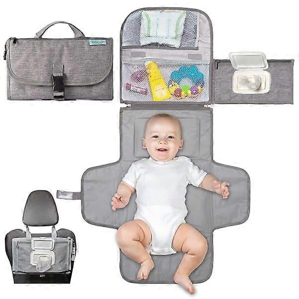 Portable Changing Pad, Portable Changing Pad for Newborn Girls and Boys - Baby with Smart Wipe Pocket