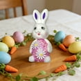 thumbnail image 4 of weibbin Easter Decorations Bunny Figurine Holiday Tabletop Decor Purple Foam Cute Animal Sculpture for Home Party Gift 5.51in, 4 of 6