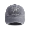 thumbnail image 2 of Peichun It Took Me 30/40/50/60/70 Years to Look This Good Hats for Women Men Funny Retro Washing for Old Adjustable Embroidery 30/40/50/60/70th Birthday Baseball Caps 3-Grey One Size, 2 of 3