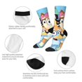 thumbnail image 4 of Saiise Bluey Funny Socks Men Women Adults Novelty Graphic Crew Tube Socks Crazy Design Casual Dress Socks for Sports,Running,Travel, 4 of 7