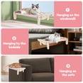 thumbnail image 4 of Wekvgz Cat Window Perch Stable Cat Hammock Seat Adjustable Cat Hammock Versatile Cat Windows Seat Easy to Install Pet Cat Bed Shelf with Wood Frame and Cover for Home Pets, 4 of 8