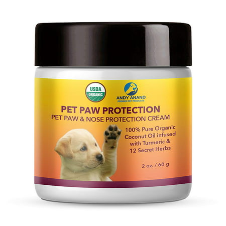Andy Anand Secret Pet Paw Protection Cream with Coconut Oil, Turmeric and Infused with 12 Secret Herbs. Healing Cream to Moisturize, Soothe & Protect Dry Cracked