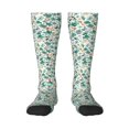 thumbnail image 1 of Balery Floral In Teal Calcetines novedosos Calcetines deportivos Calcetines hasta la rodilla Calcetines de algodón Calcetines originales y geniales, 1 of 6