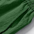 thumbnail image 2 of Men Cargo Shorts Cotton Men's Running Athletic Shorts, Color Black Elastic Waist Drawstring Shorts, Loose Casual Outdoor Hiking Short Pants Green XXL, 2 of 7